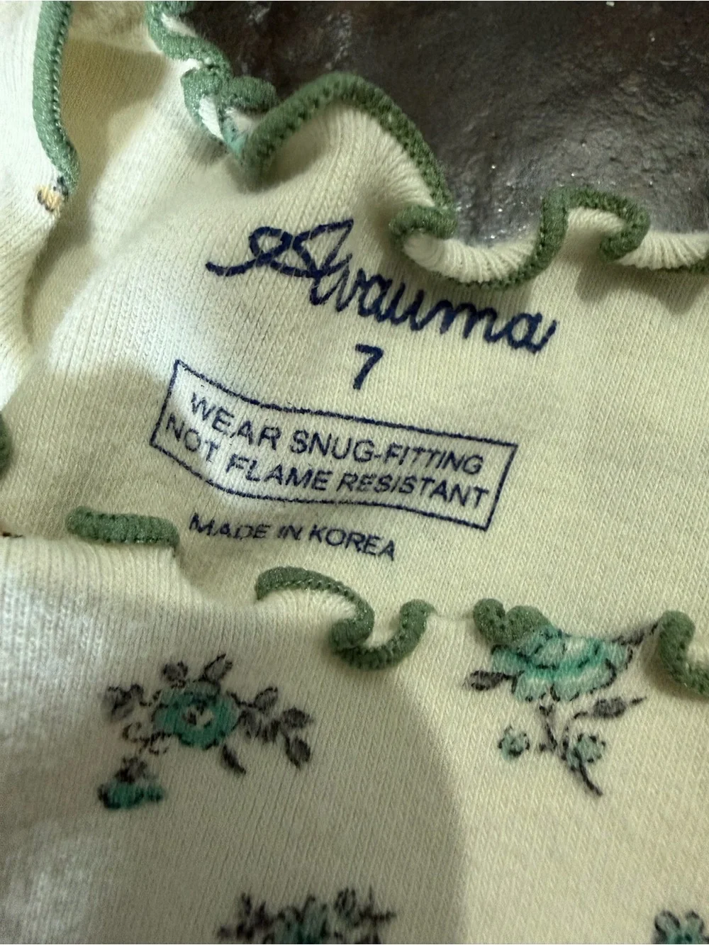Burt’s Bees + Aumau Girls Pajama Bundle Size 7/8 Floral Pink 4 Piece Set